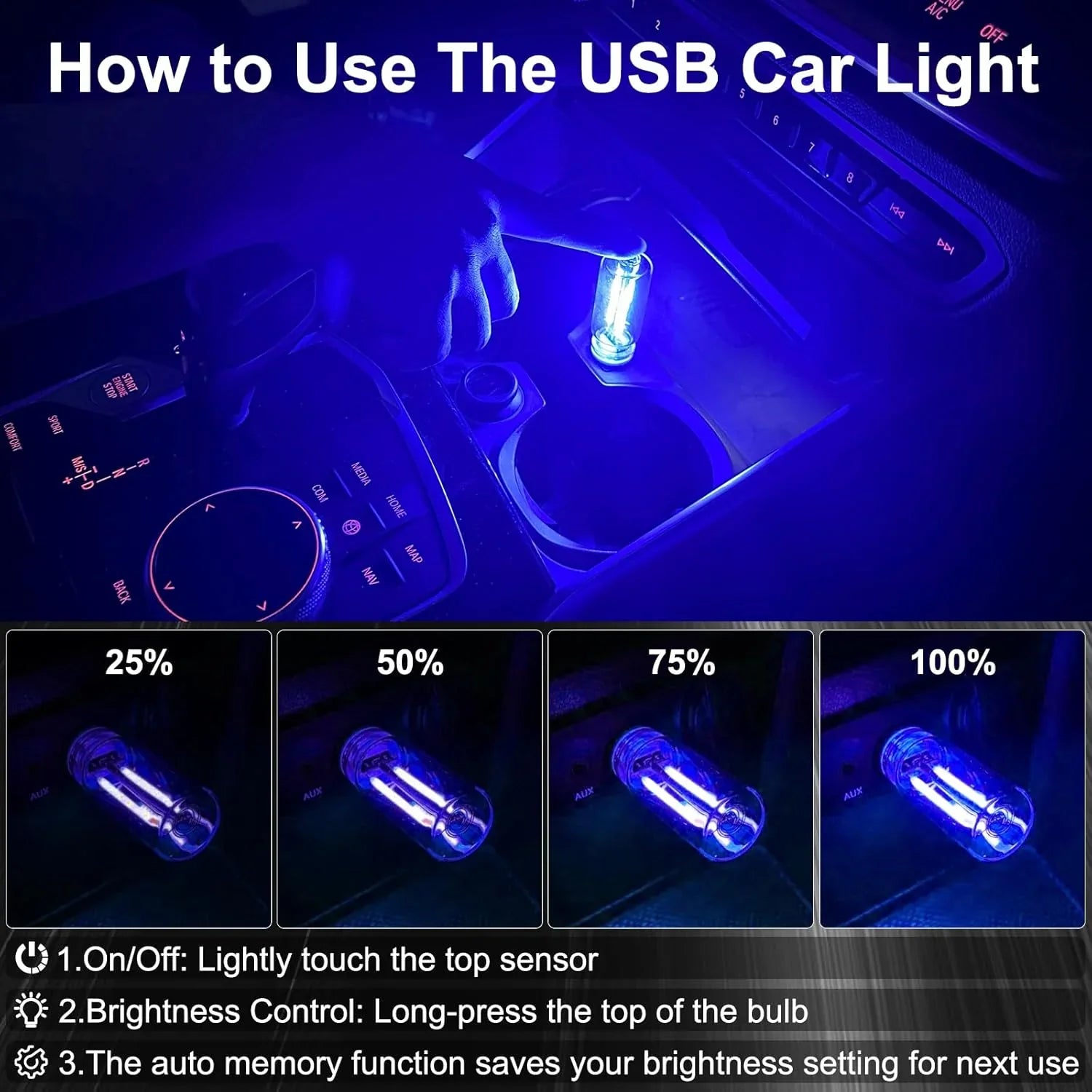 MoodBeam - Touch-Activated USB Light