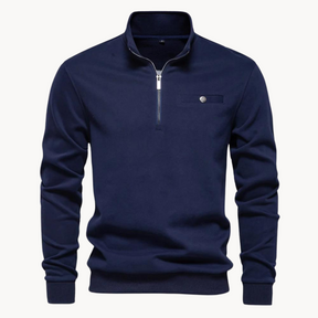 Lennox Mock Neck Zip Sweater | Lupi