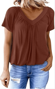 AuraFit | Classic Women’s V-Neck Casual Tee