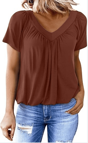 AuraFit | Classic Women’s V-Neck Casual Tee