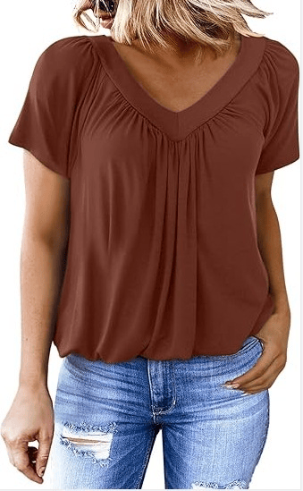 AuraFit | Classic Women’s V-Neck Casual Tee