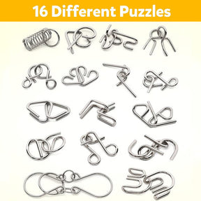 PuzzleCore – IQ Challenge Metal Puzzle Set