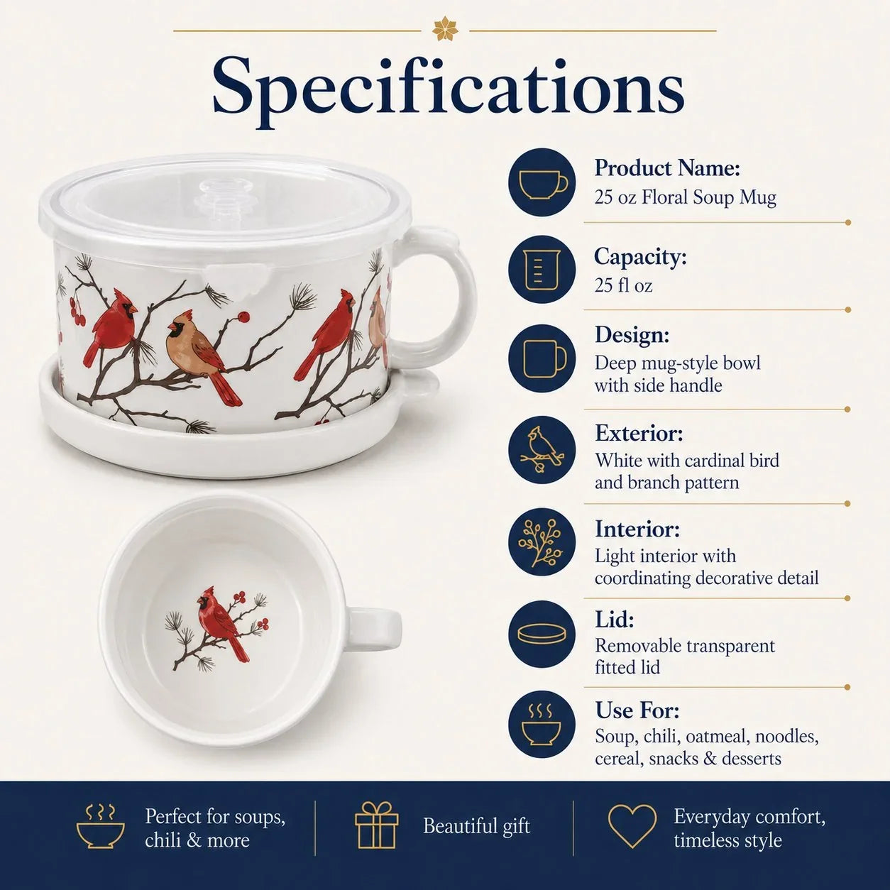 BloomBowl – Floral Handled Soup Mug