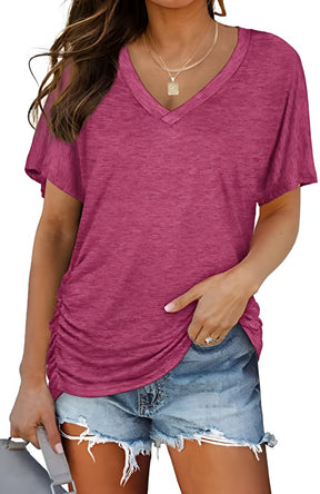 LunaFlow – V-Neck Loose Fit Top