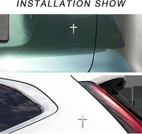 FaithRide – 3D Metal Cross Car Sticker