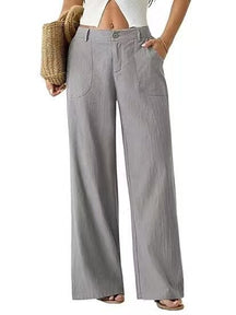 Linenora – Summer Cotton-Linen Palazzo Pants