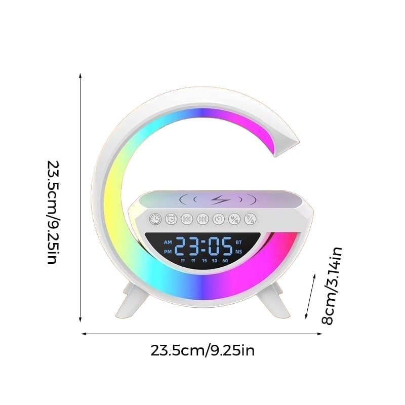 GlowG – G-Shaped RGB Wireless Charging Speaker