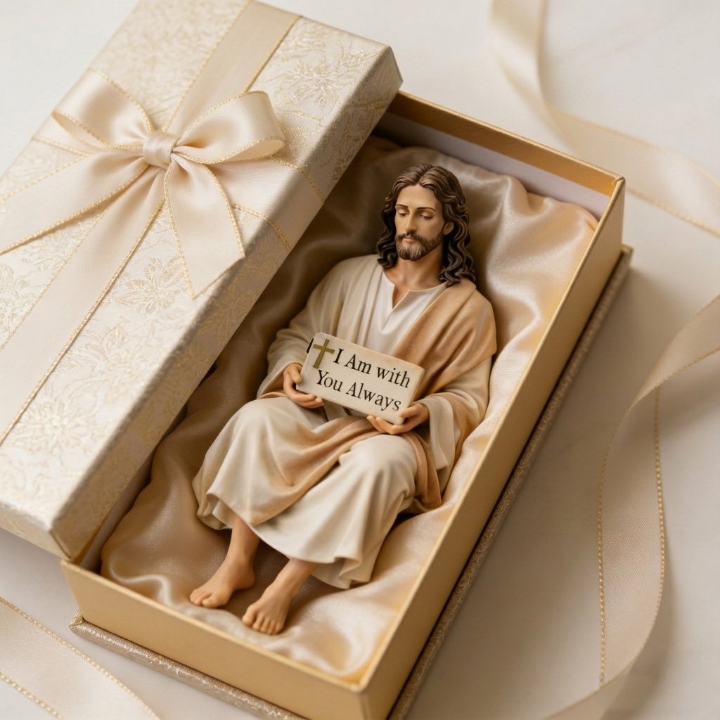 ✝Jesus Desk Companion Figurine✨Hand-Painted Ceramic Figurine
