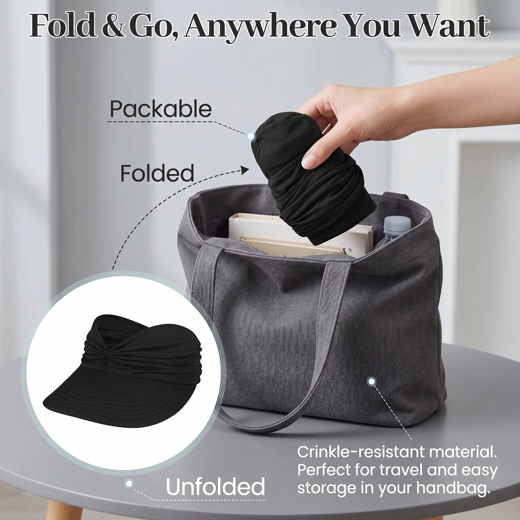 SunPony – UPF 50+ Ponytail Sun Visor Hat