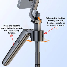 TrackPro – 360° Auto Face Tracking Selfie Stick Tripod