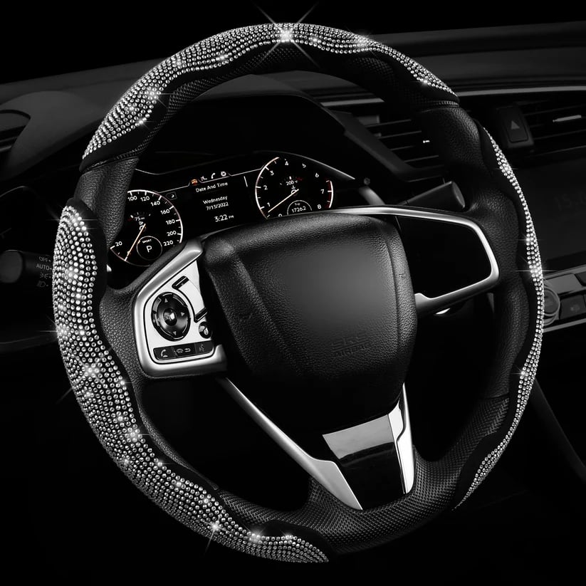 LuxiDrive – Crystal Studded Steering Wheel Cover