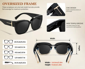 VisionGuard - UV400 Over-Glasses Polarized Sunglasses