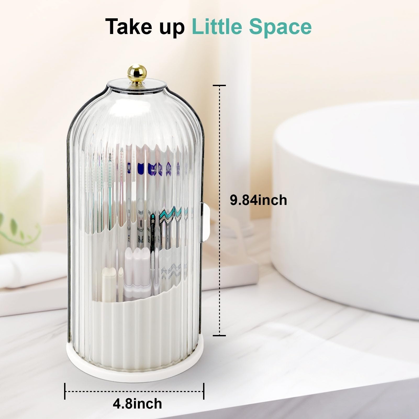 BrushNest – Sliding Lid Toothbrush Organizer