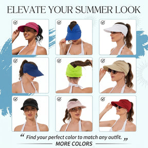 SunPony – UPF 50+ Ponytail Sun Visor Hat