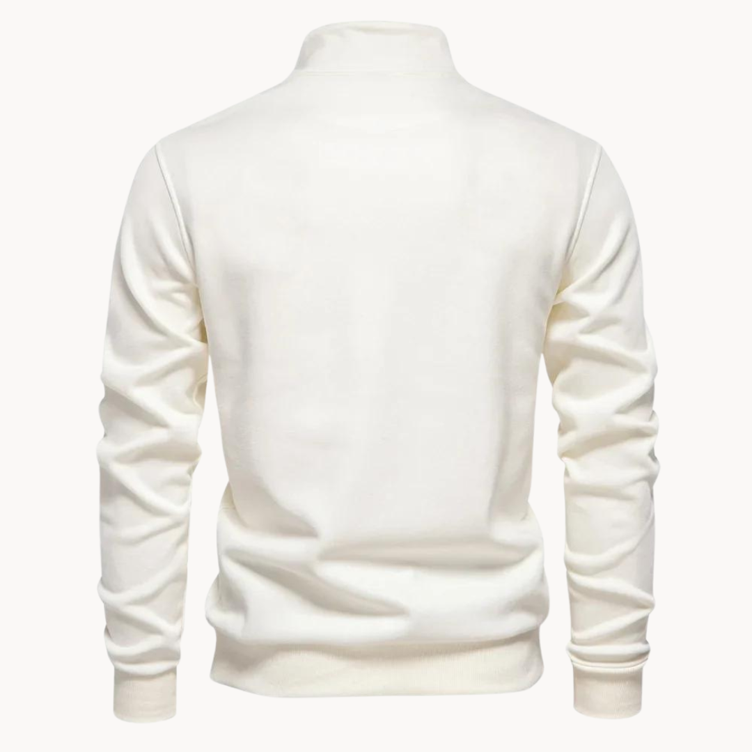 Lennox Mock Neck Zip Sweater | Lupi