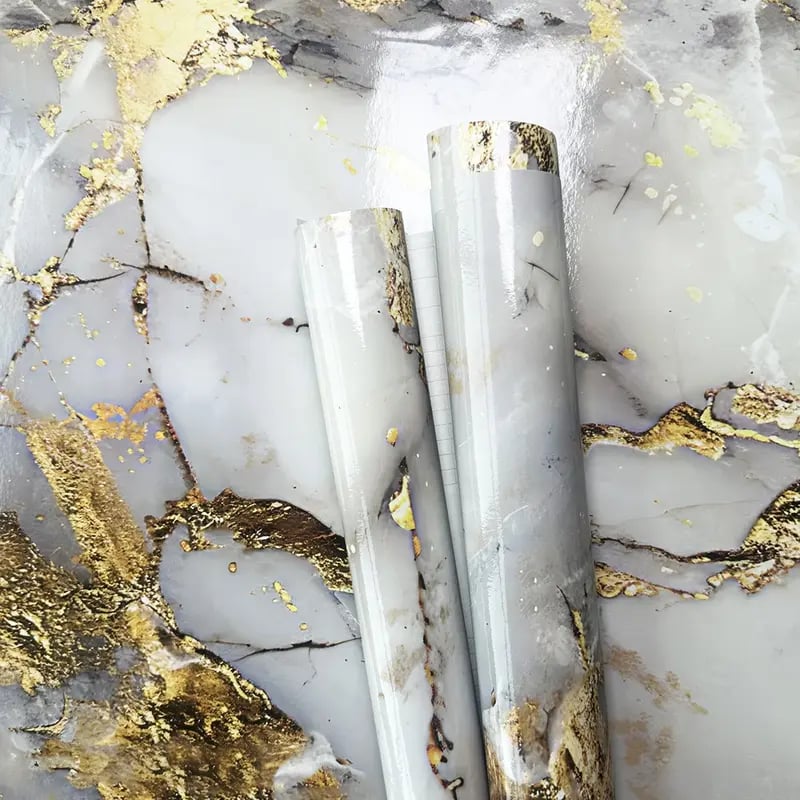 GoldenVein – Luxury Marble Decorative Wallpaper Roll
