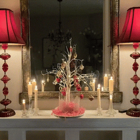 LumiBloom – Heart-Adorned LED Birch Table Decor