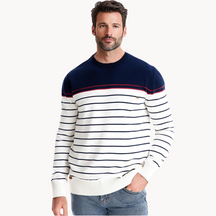 Atlantic Stripe Cotton Sweater | Lupi