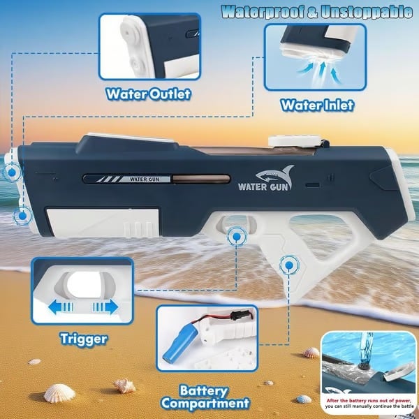 SplashKing Pro – Long Range Water Battle Gun