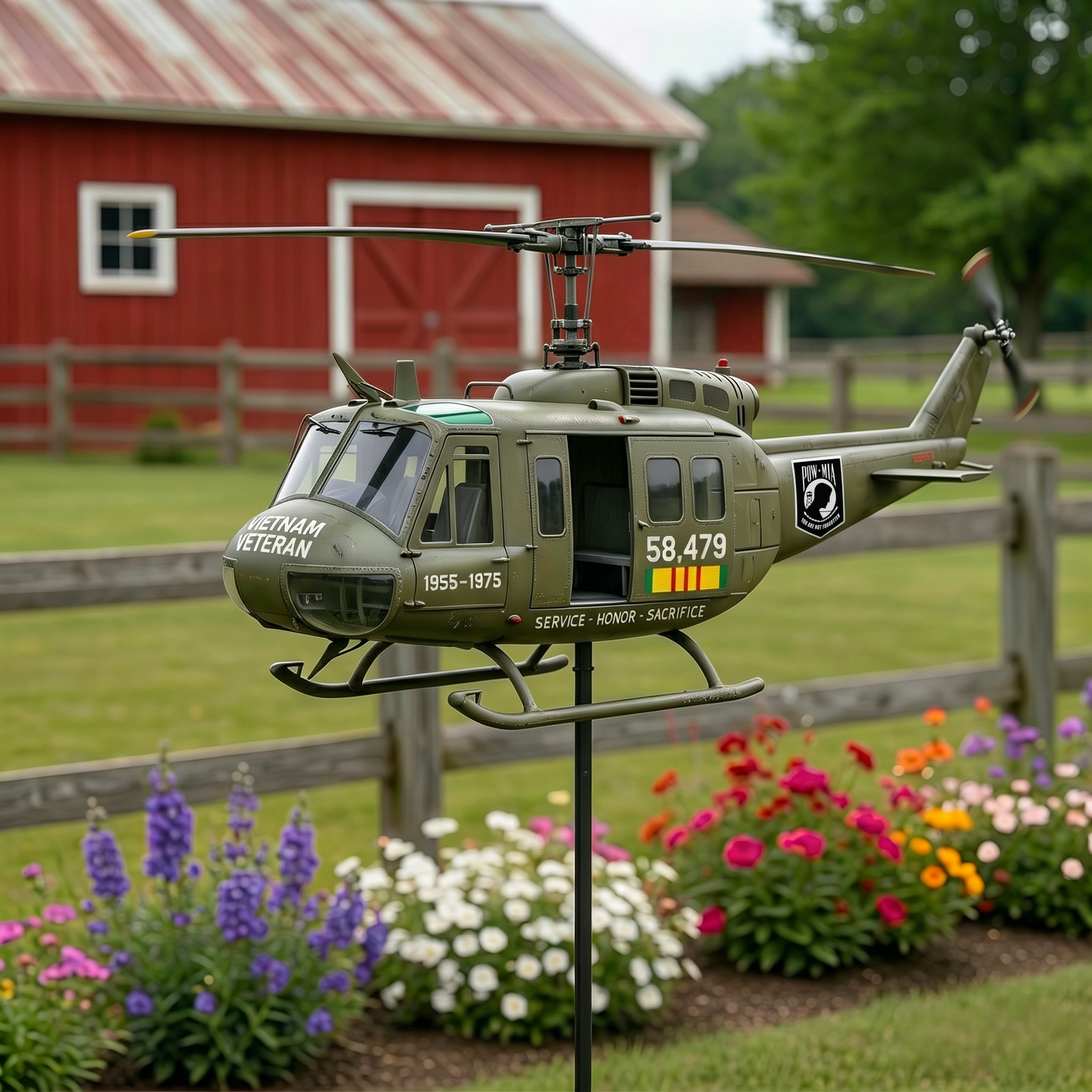 SkyHonor – Vietnam Veteran UH-1 Helicopter Wind Spinner