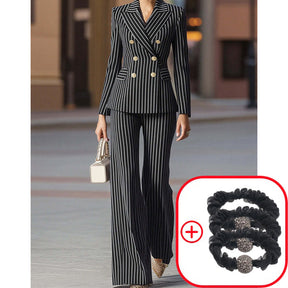 FemmeLine – Women’s Tailored Pinstripe Suit