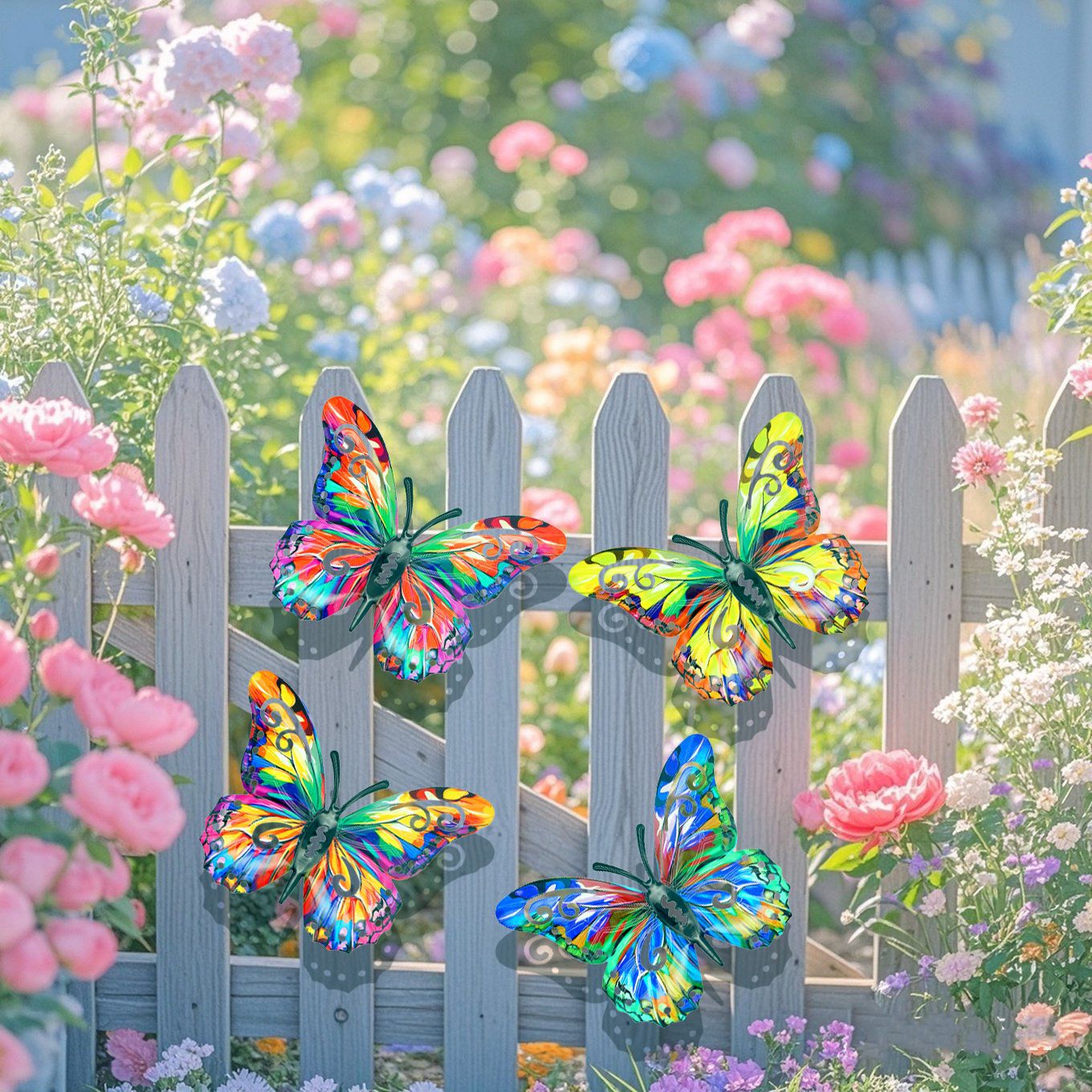 FlutterGlow – Metal Butterfly Wall Art