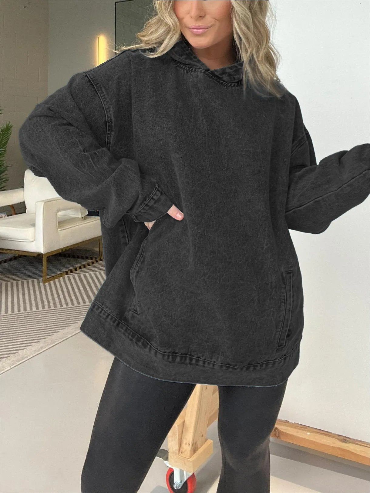 UrbanDenim – Casual Hooded Pullover