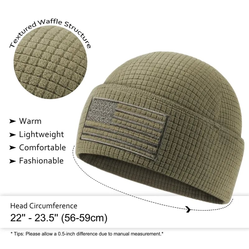 PatriotWaffle – American Flag Embroidery Watch Cap
