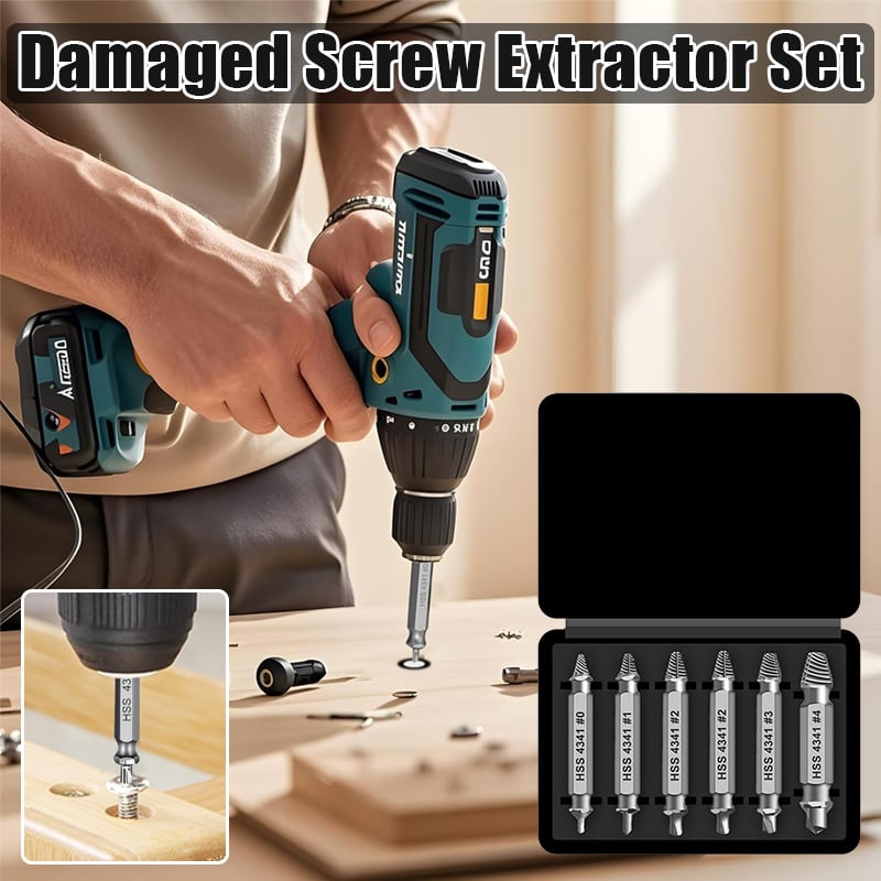 FixGrip – Stripped Screw Remover 6PCS Extractor Set