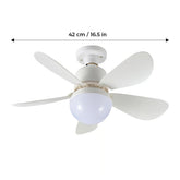 BreezeGlow – Socket Ceiling Fan with Adjustable LED Lighting