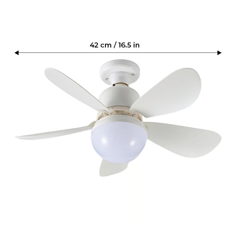 BreezeGlow – Socket Ceiling Fan with Adjustable LED Lighting