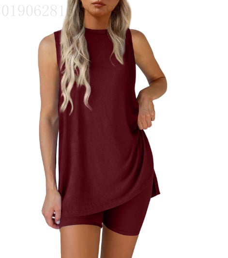 RelaxFit – Casual Split Hem Lounge Shorts Set