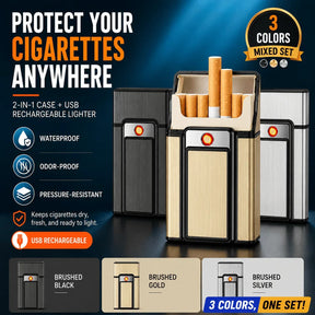 IgniteCase – 2 In 1 Cigarette Holder with USB Rechargeable Lighter