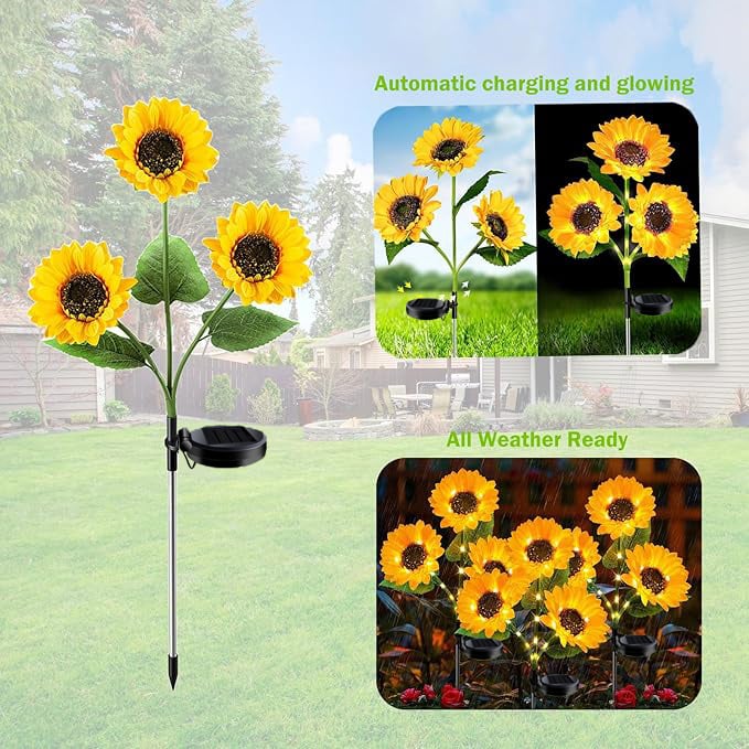 GlowPetal – Solar Sunflower Outdoor Garden Lights