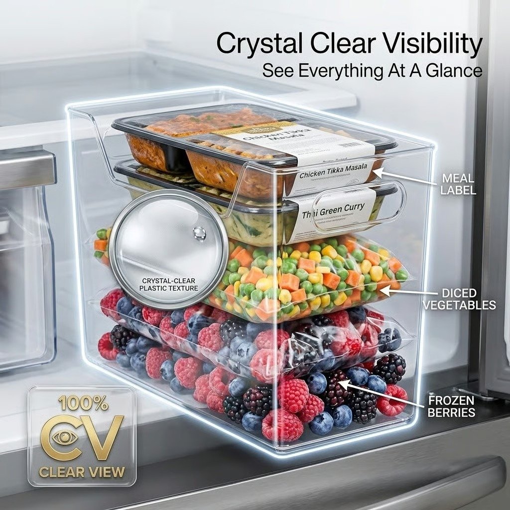 ClearStack – Space Saver Freezer Bins