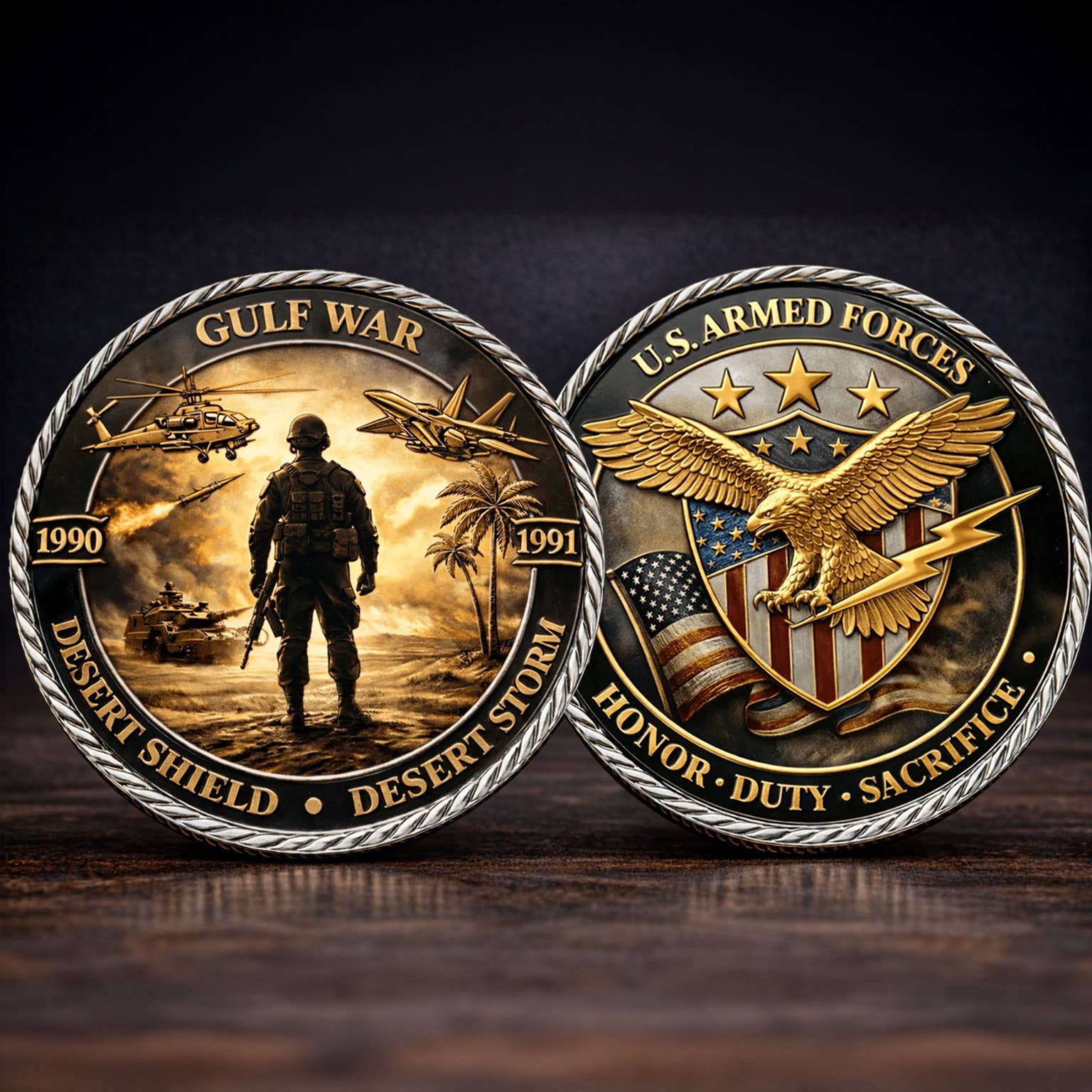 ValorInMetal – Desert Storm Veteran Keepsake Coin