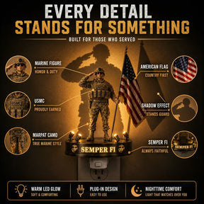 SemperGlow – USMC Semper Fi Shadow Night Light