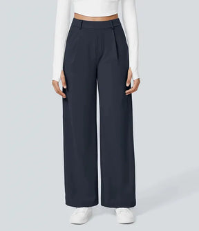 EleganceFit – High Waist Straight Casual Pants