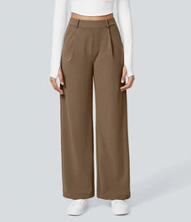 EleganceFit – High Waist Straight Casual Pants