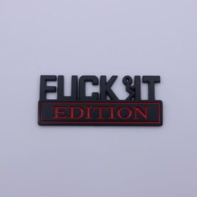 VibeMark – 3D Sticker Emblem “F* IT Edition”