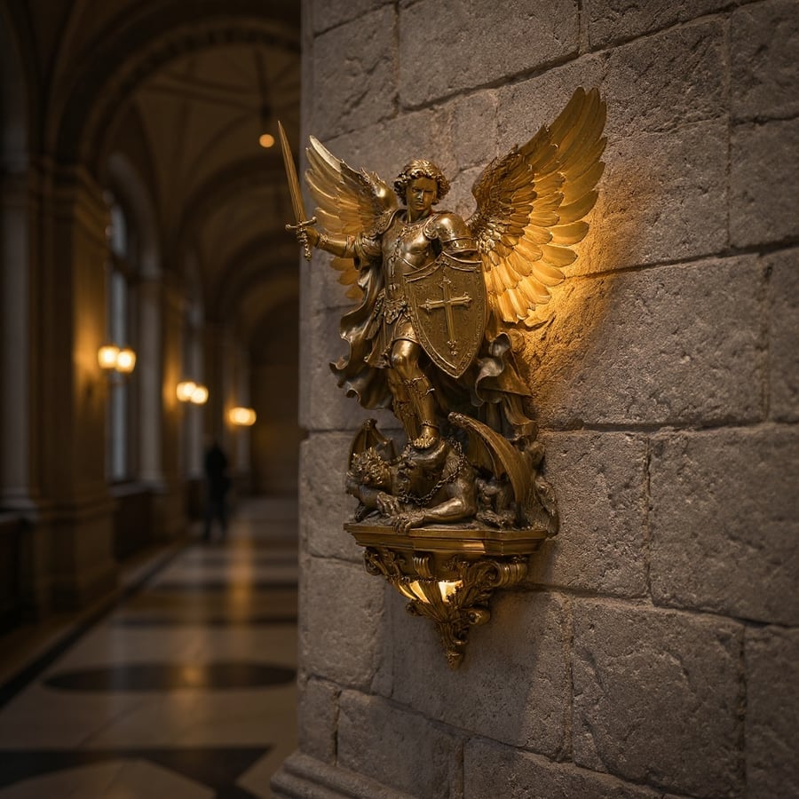 CelestialGuard – Archangel Michael LED Wall Lamp
