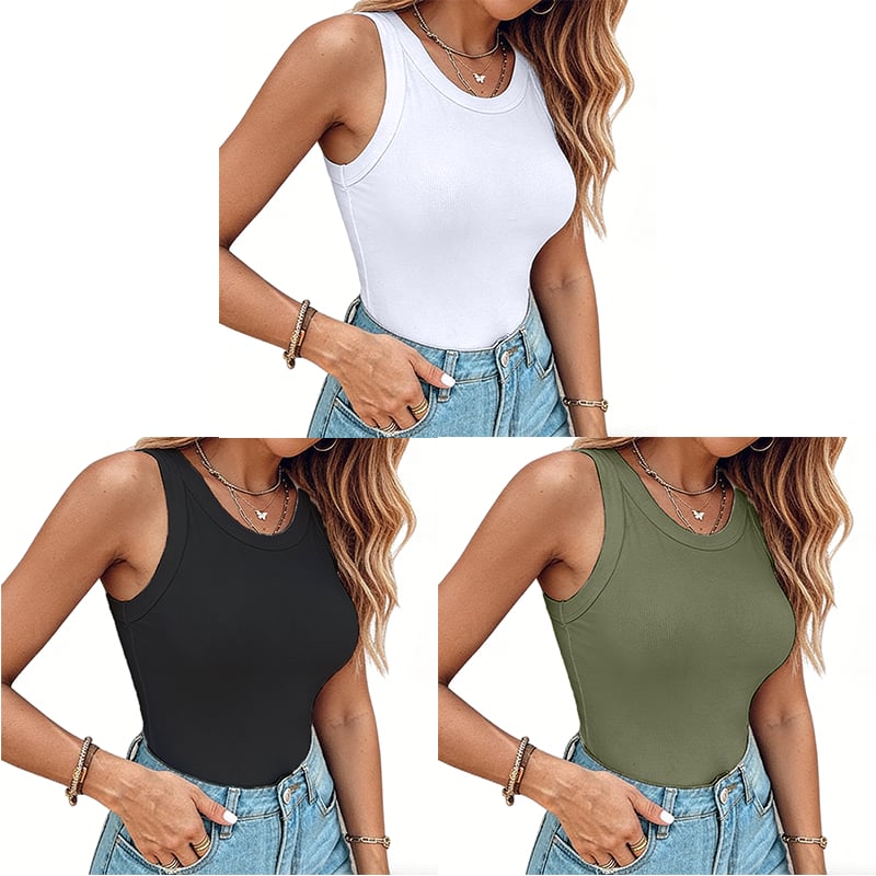 LunaFit – Seamless Comfort Ribbed Tank Top