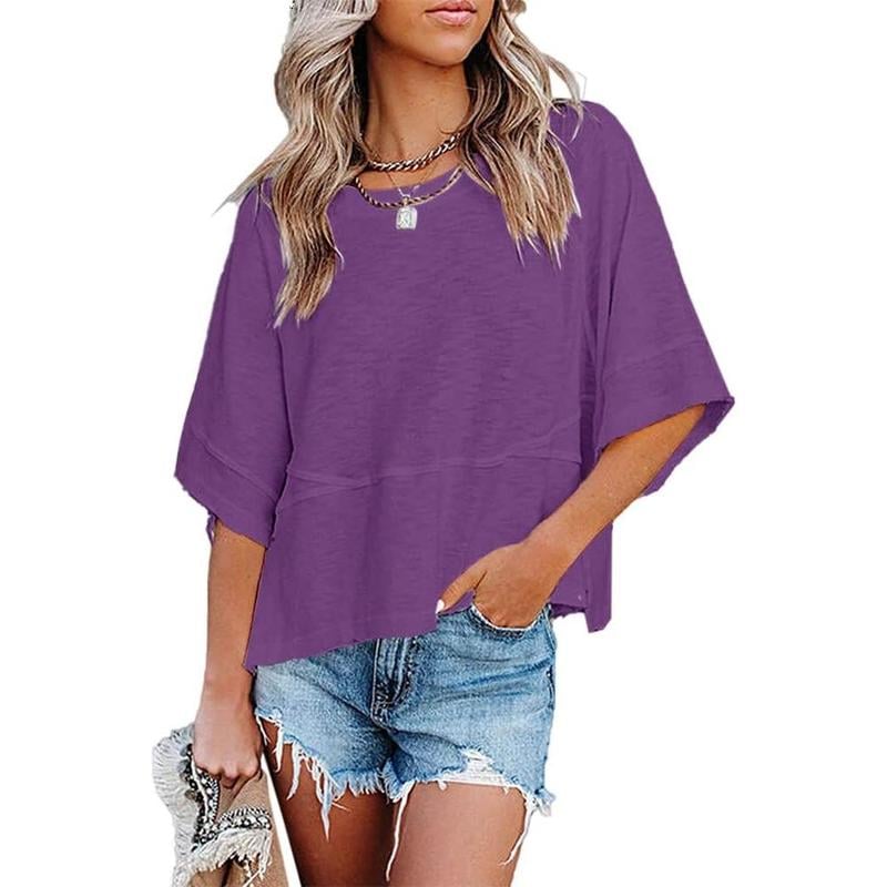 PureEase – Oversized Crewneck Comfort Summer Top
