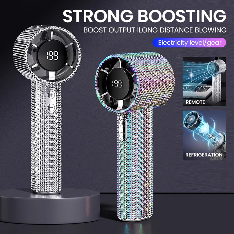 BreezeLux – Luxury Rechargeable Handheld Turbo Fan