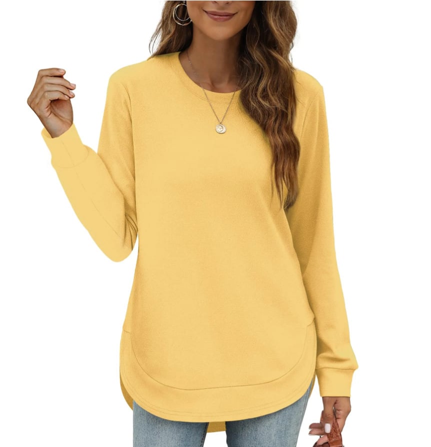 CurveFit – Soft Crewneck Sweatshirt All Day Comfort