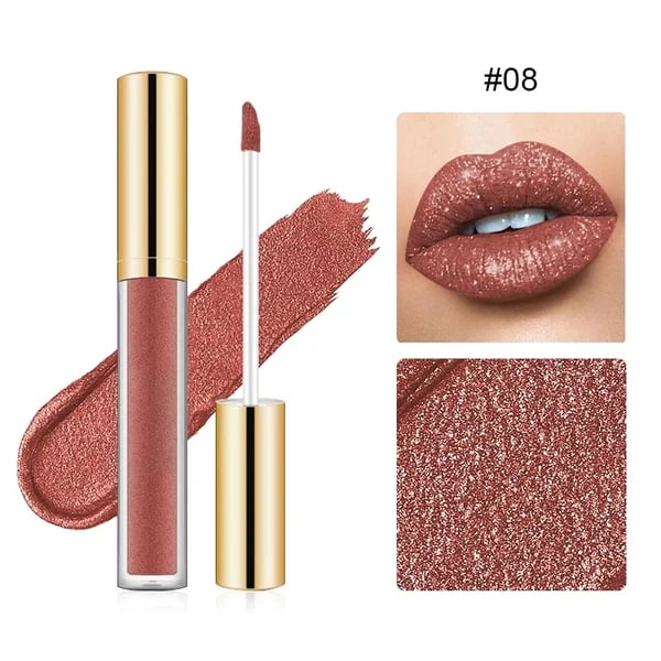 GlamShine – Metallic Liquid Diamond Glitter Lipstick