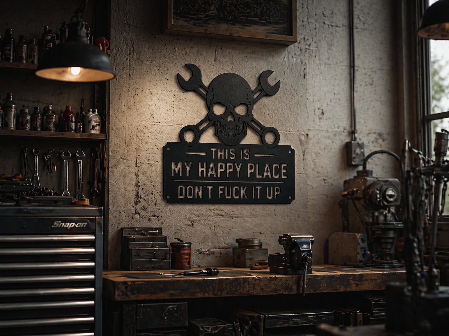 ForgeVibe – “This Is My Happy Place” Metal Wall Art Sign