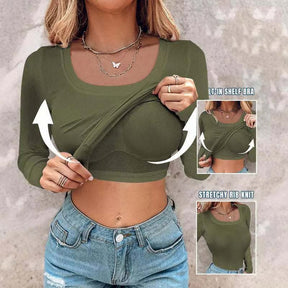 SilkForm – Ribbed Long Sleeve Bra Body Fit Top