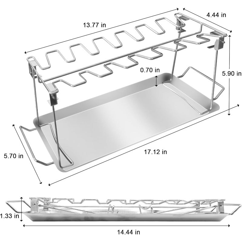 GrillNest – Foldable BBQ Drumstick Rack