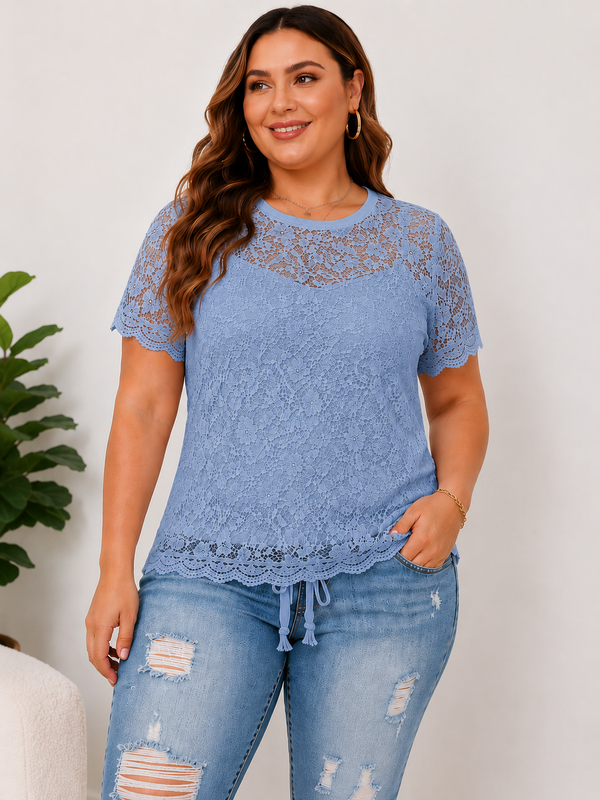 DenimBloom –  High Waist Cropped Denim Jeans